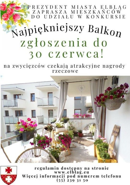 Elbląg, Weź udział w konkursie na najpiękniejszy balkon