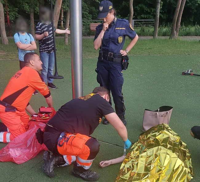Elbląg, Niebezpieczna zabawa w parku Dolinka