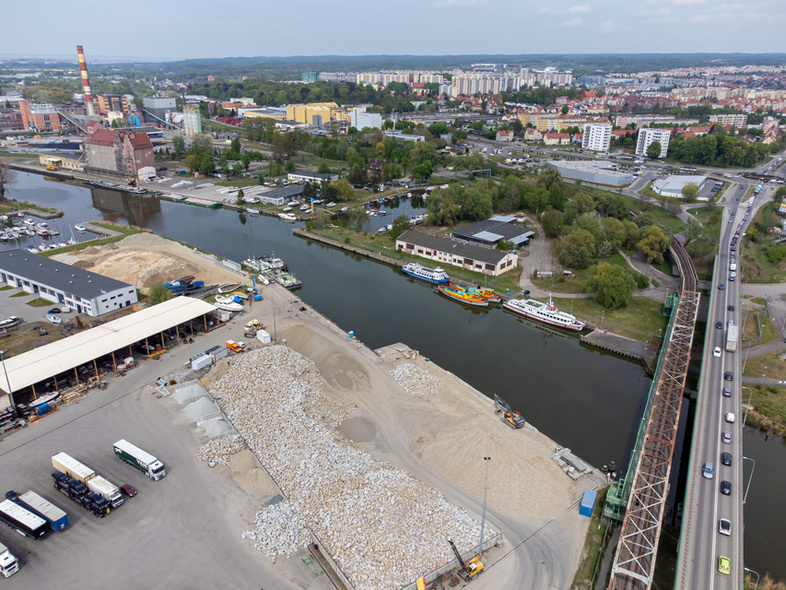 Elbląg, Port Morski w Elblągu z drona