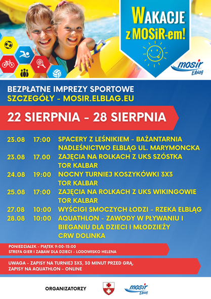 Elbląg, Ostatni tydzień Wakacji z MOSiR-em