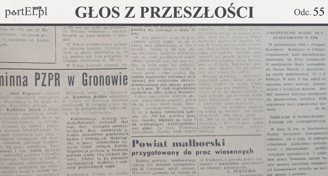 Elbląg, Głos Wybrzeża nr 82, 1950 r.