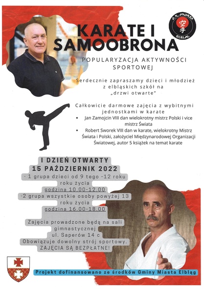 Elbląg, Poznaj karate - bezpłatne zajęcia już w sobotę 