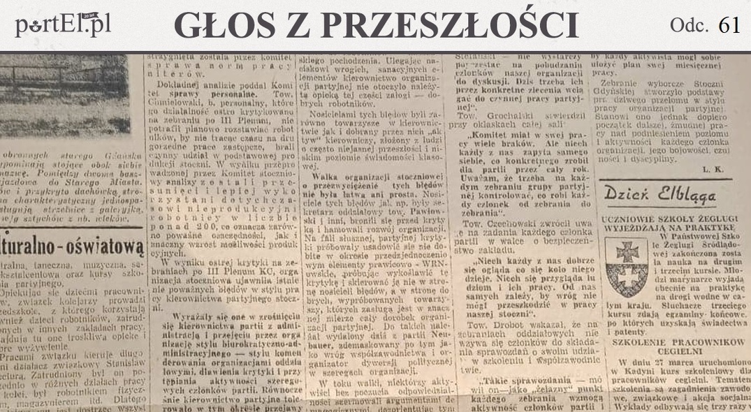 Elbląg, Głos Wybrzeża nr 100, 1950 r.