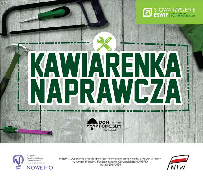 Elbląg, Kawiarenka naprawcza i wymiennik w Domu pod Cisem Elbląg, Kawiarenka naprawcza i wymiennik w Domu pod Cisem