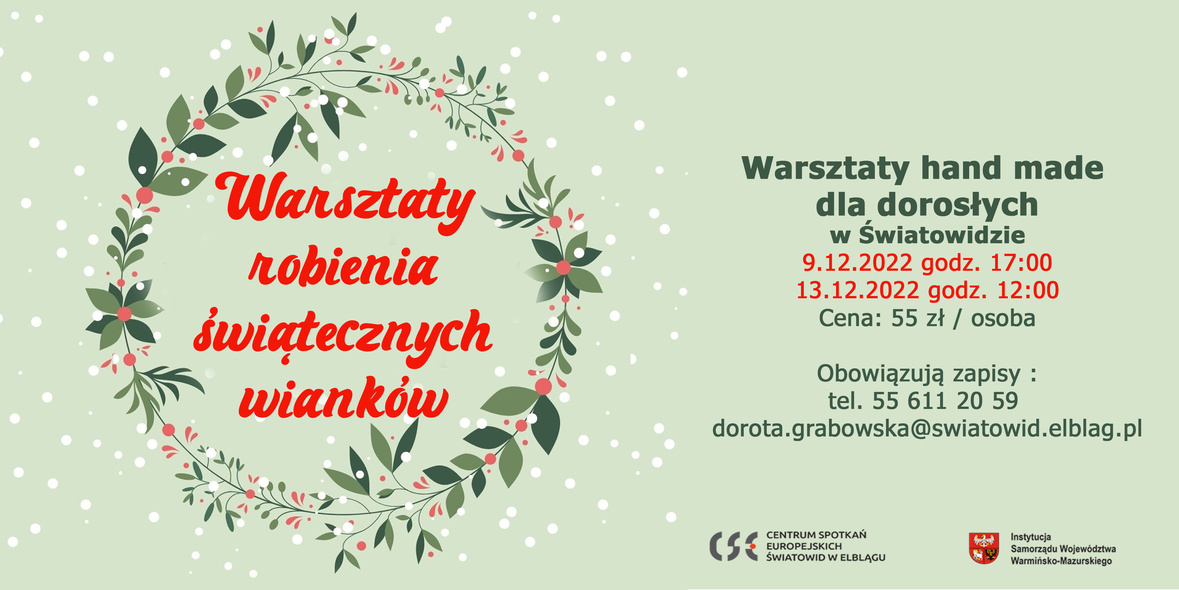Elbląg, Warsztaty DIY z robienia świątecznych wianków