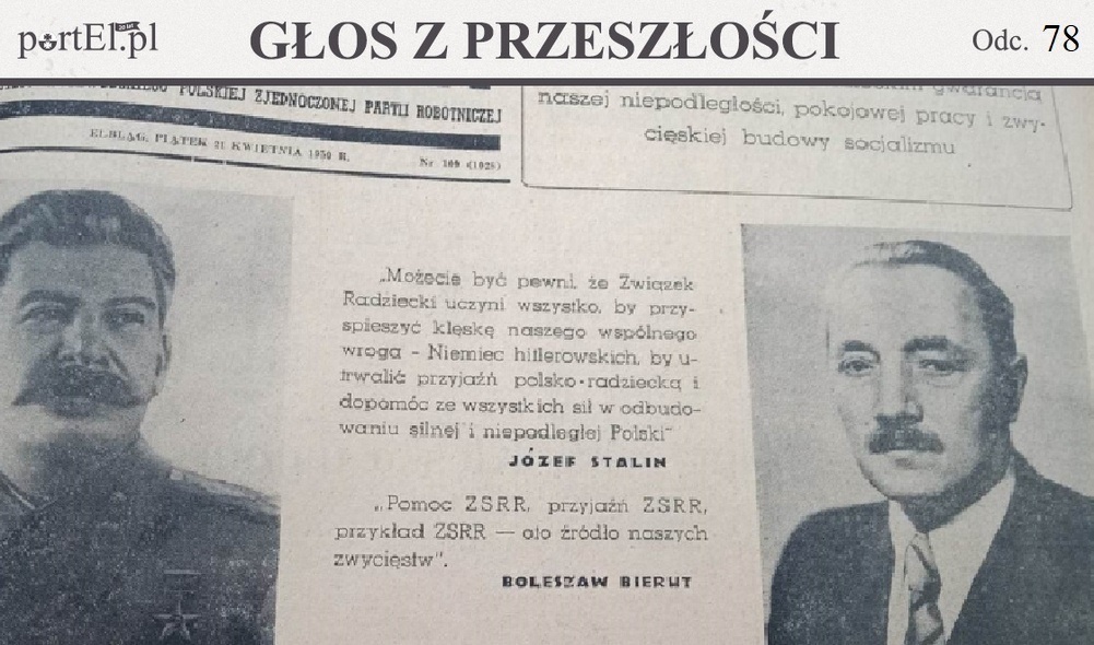 Elbląg, Źródło: Głos Wybrzeża nr 109, 1950 r.