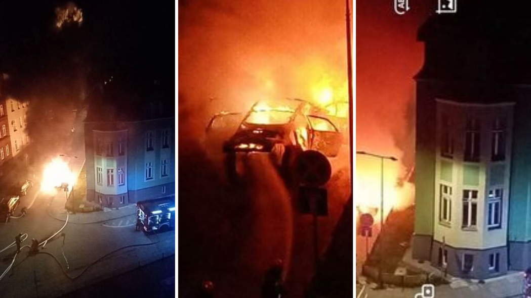 Elbląg, Nocny pożar na Zaciszu