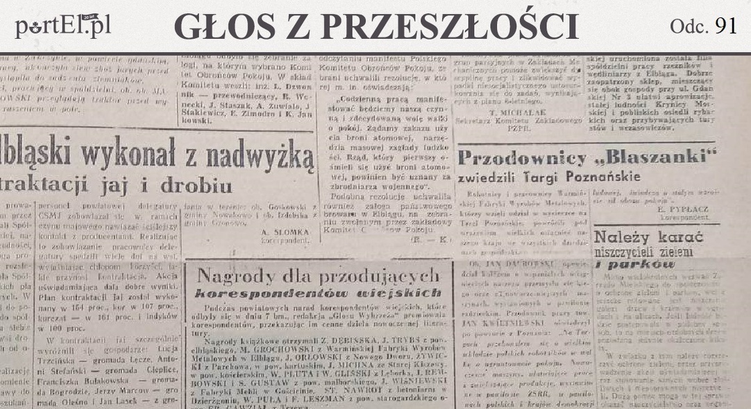 Elbląg, Głos Wybrzeża nr 130, 1950 r.