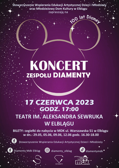 Elbląg, Brązowy aplauz dla zespołu Diamenty