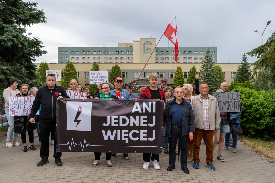 Elbląg, Pikieta w Elblągu przed szpitalem,