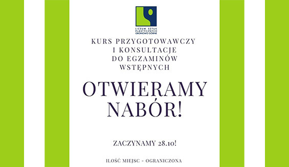 Przygotuj się do egzaminu wstępnego do Liceum Sztuk Plastycznych Gronowie Górnym