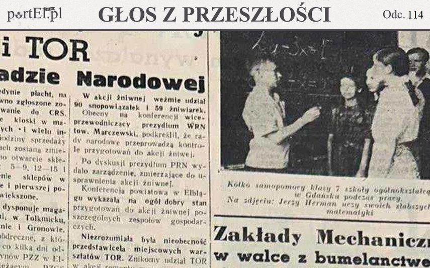 Elbląg, Źródło: Głos Wybrzeża nr 165, 1950 r.