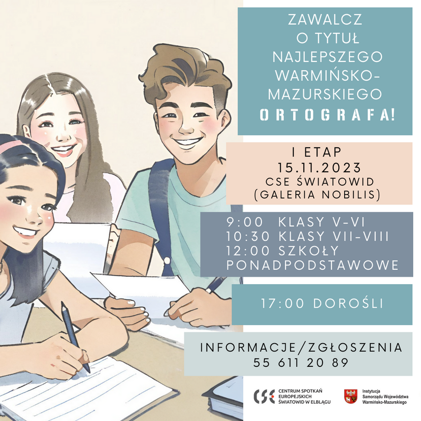 Elbląg, Zostań najlepszym ortografem. Weź udział w dyktandzie