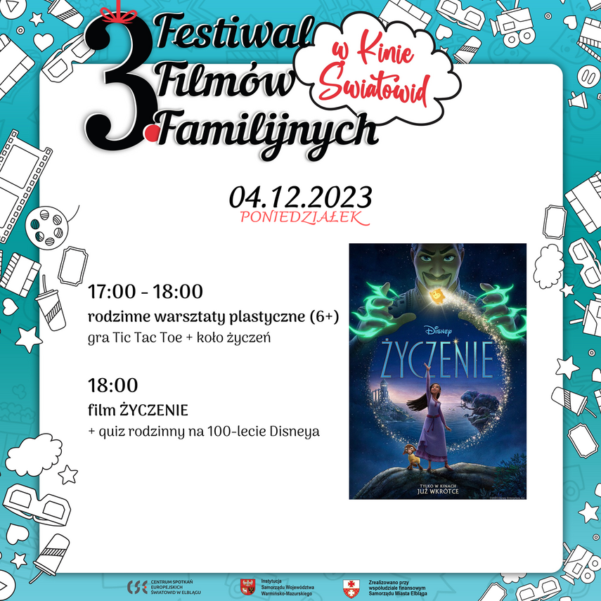 Elbląg, Pierwszy dzień Festiwalu Filmów Familijnych z Disneyem