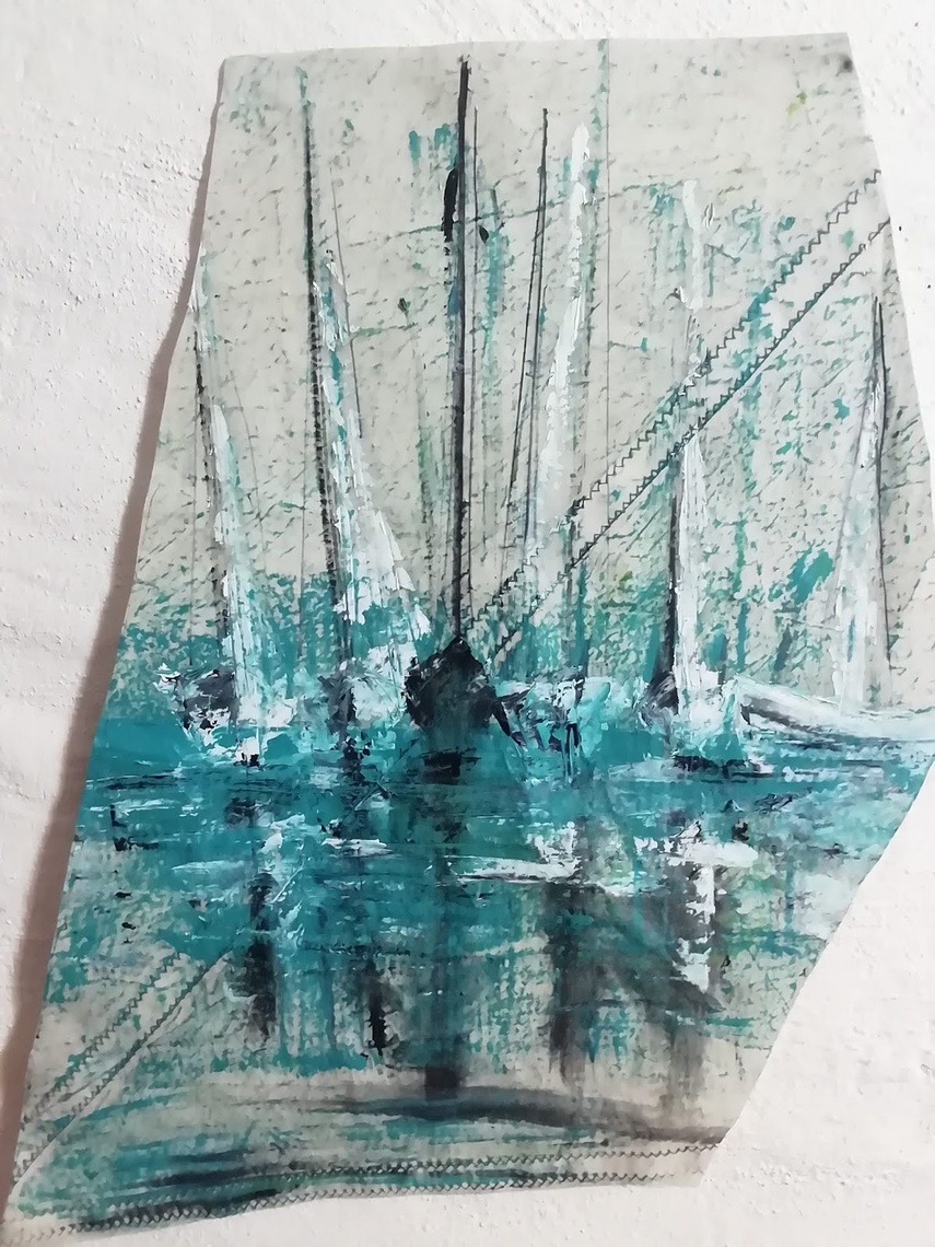 Elbląg, Malowane na starych żaglach: wernisaż wystawy Anny Maciejko