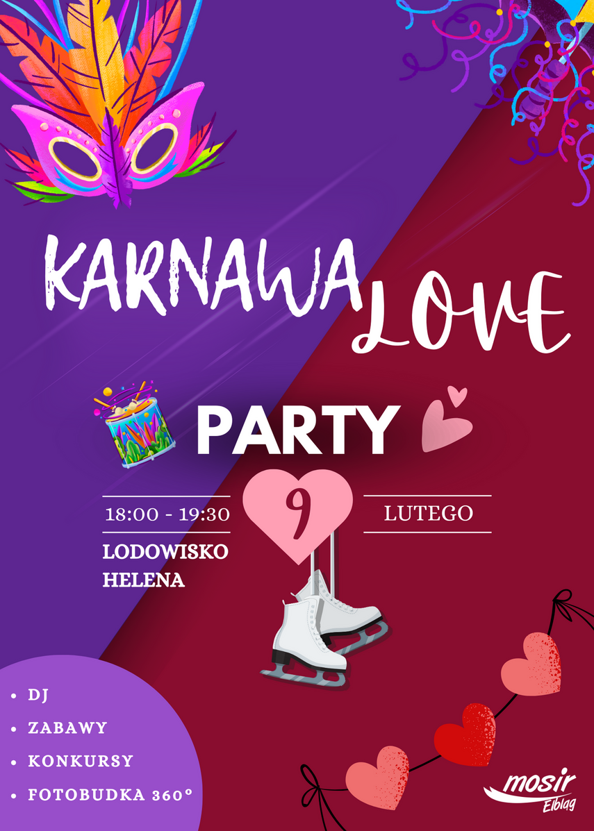 Elbląg, KarnawaLove Party, czyli impreza na lodowisku Helena Elbląg, KarnawaLove Party, czyli impreza na lodowisku Helena