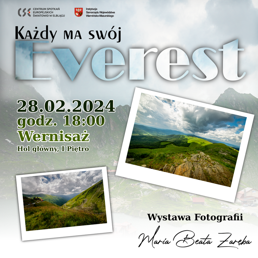 Elbląg, „Każdy ma swój Everest”. Wystawa fotografii Marii Beaty Zaręby Elbląg, „Każdy ma swój Everest”. Wystawa fotografii Marii Beaty Zaręby