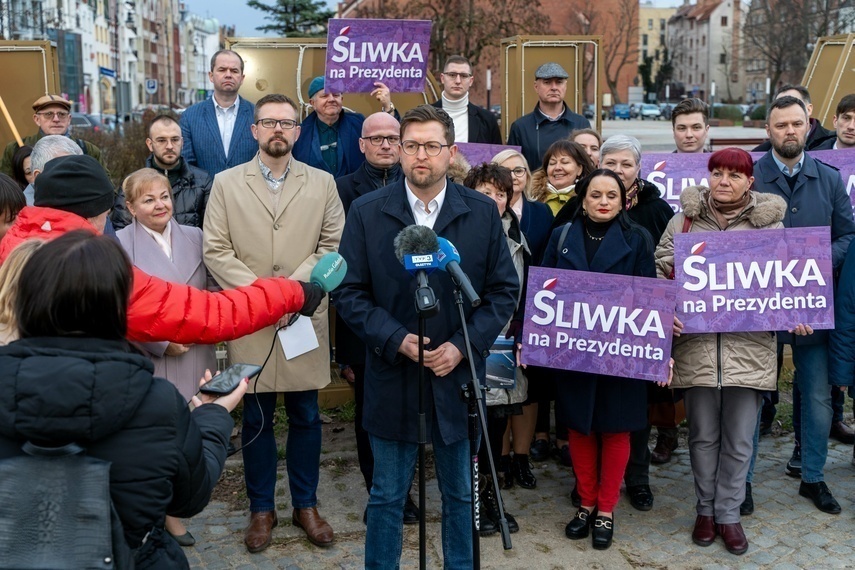 Elbląg, Konferencja prasowa Prawa i Sprawiedliwości,