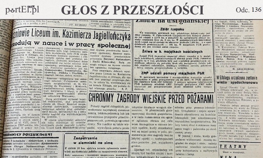 Elbląg, Głos Wybrzeża nr 186, 1950 r.