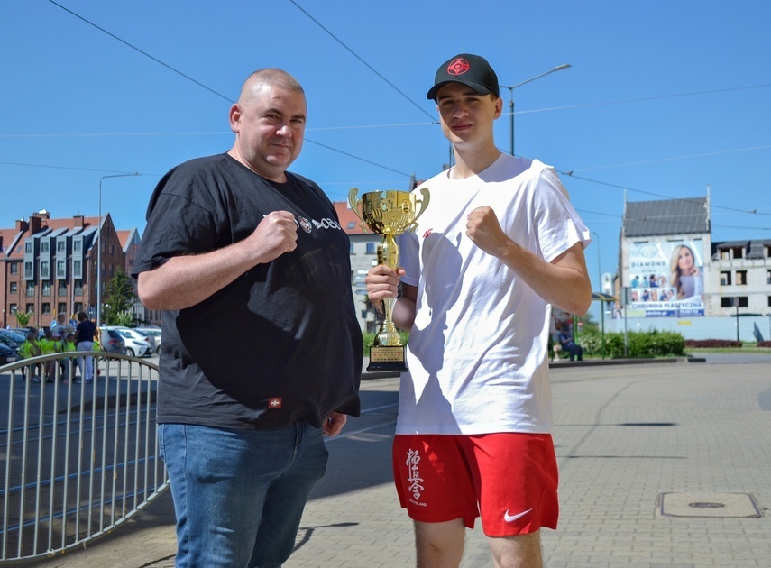 Elbląg, Marcin Poturała (z prawej), brązowy medalista ME i jego tata Dariusz