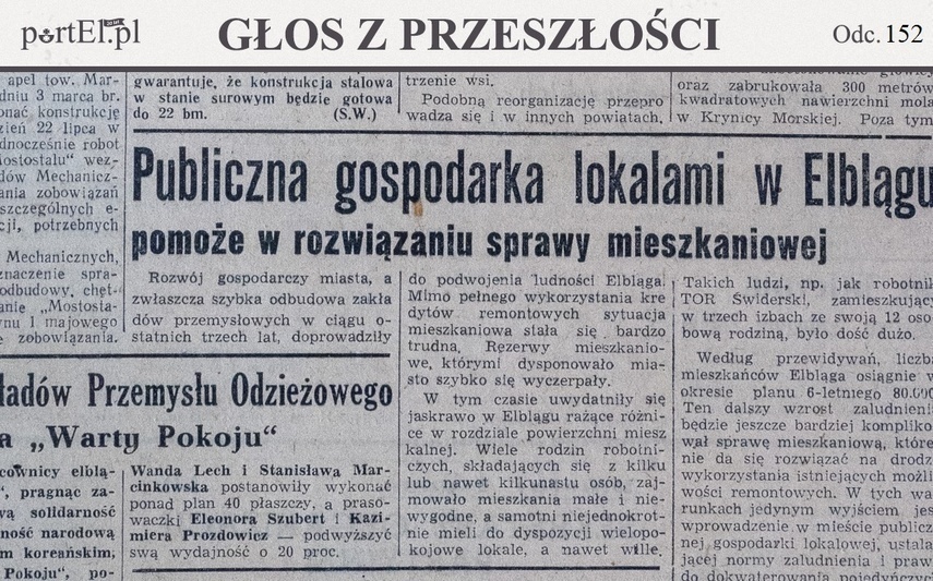 Elbląg, Głos Wybrzeża nr 197, 1950 r.