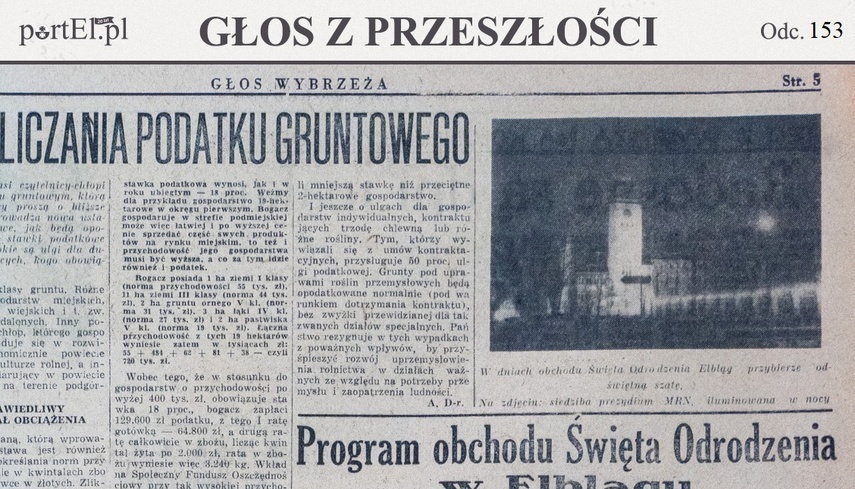 Elbląg, Głos Wybrzeża nr 198, 1950 r.