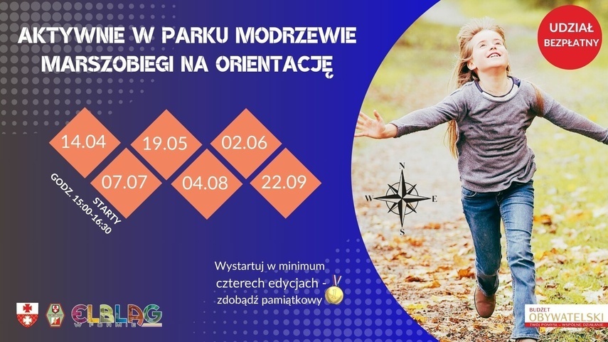 Elbląg, Marszobiegi na orientację, czyli Aktywnie w Parku Modrzewie