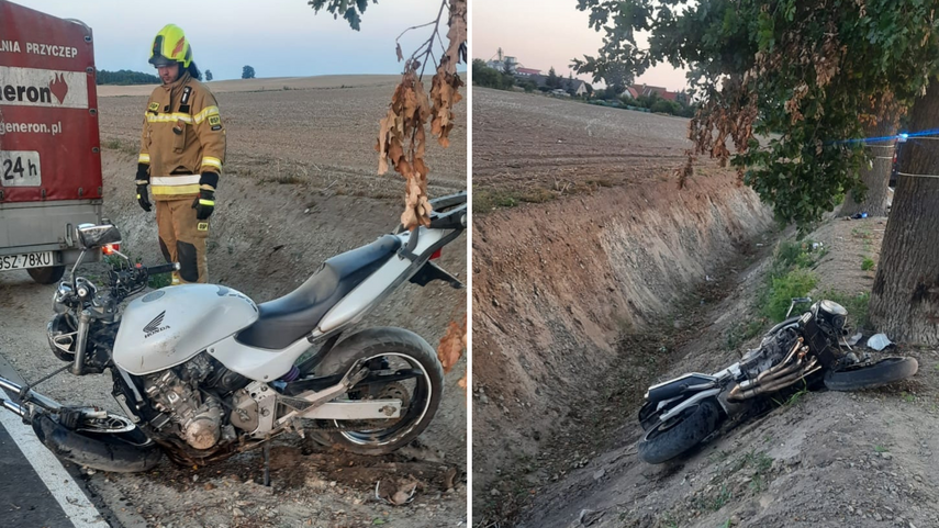 Elbląg, Motocyklista uderzył w drzewo