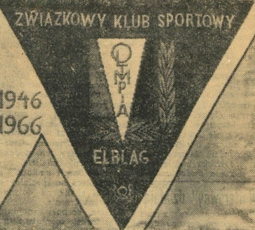 Elbląg, Zdjęcie pochodzi z artykułu „Jubileusz ZKS Olimpia” autorstwa Mariana Dmowskiego opublikowanego w „Głosie Zamechu” w grudniu 1966.