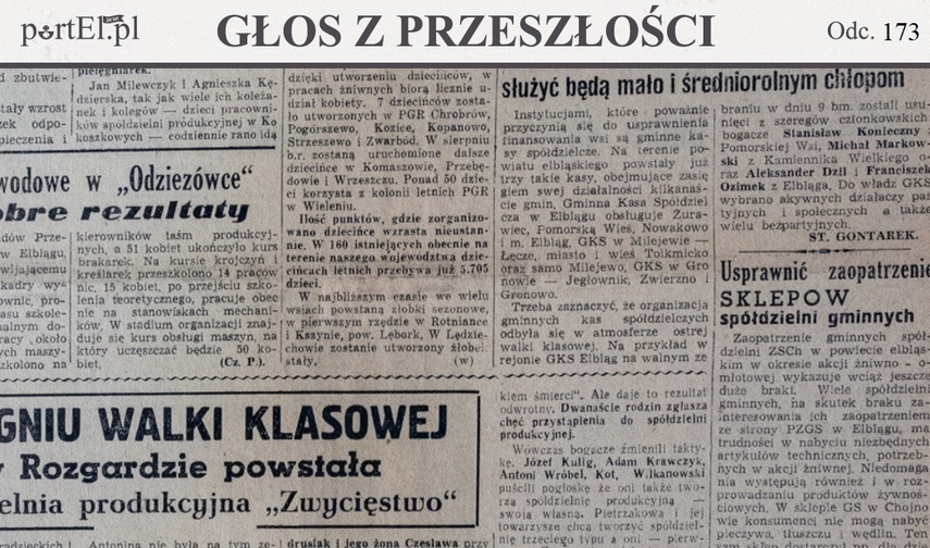 Elbląg, Głos Wybrzeża nr 209, 1950 r.