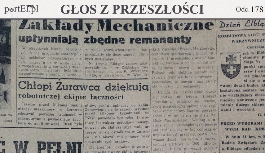 Elbląg, Źródło: Głos Wybrzeża nr 206, 1950 r.