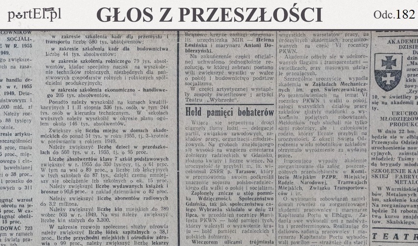 Elbląg, Głos Wybrzeża nr 200, 1950 r.