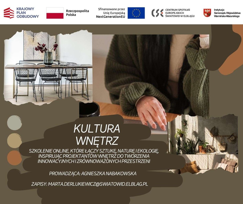 Elbląg, Kultura Wnętrz - szkolenie online Elbląg, Kultura Wnętrz - szkolenie online