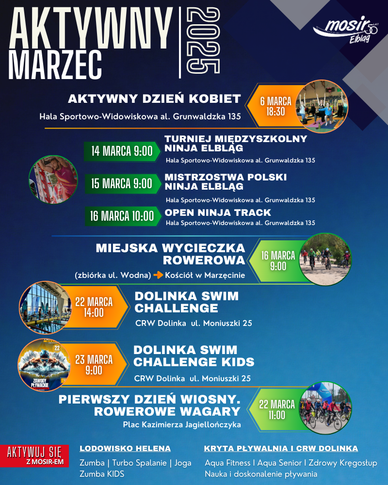 Elbląg, Aktywny marzec, czyli miesiąc na sportowo Elbląg, Aktywny marzec, czyli miesiąc na sportowo