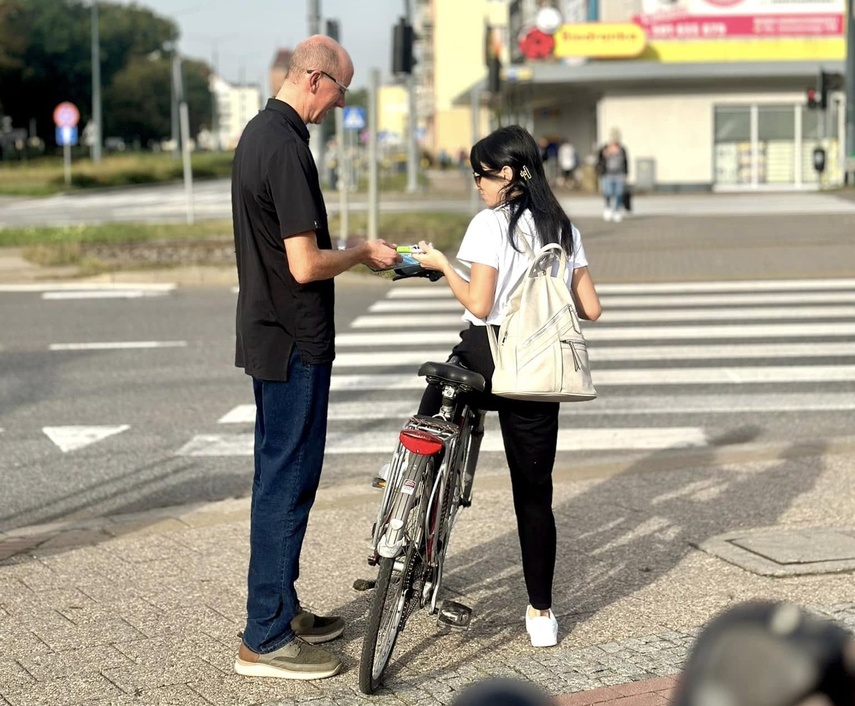 Elbląg, Tulipany dla rowerzystek Elbląg, Tulipany dla rowerzystek