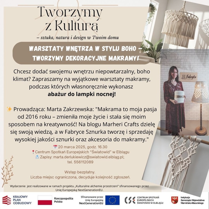 Elbląg, Warsztaty w stylu boho
