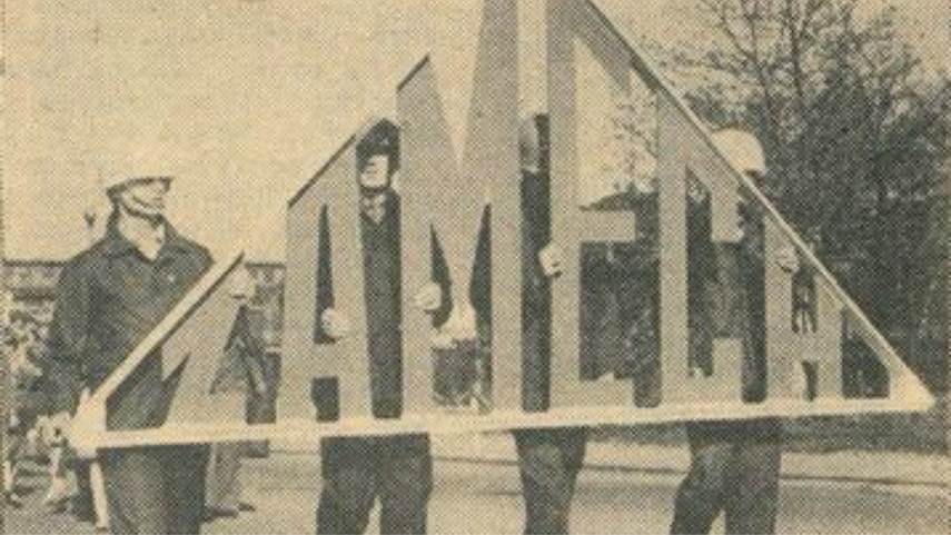 Elbląg, Pochód 1-majowy w 1982 r. Elbląg, Pochód 1-majowy w 1982 r.