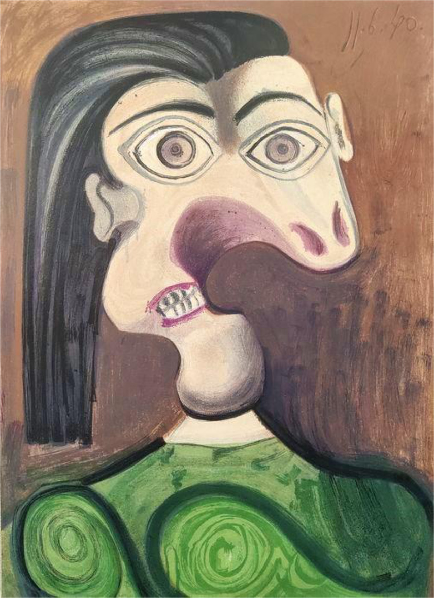 Elbląg, Pablo Picasso, "Kobieta wojny I"; źródło: Galeria Epicentrum