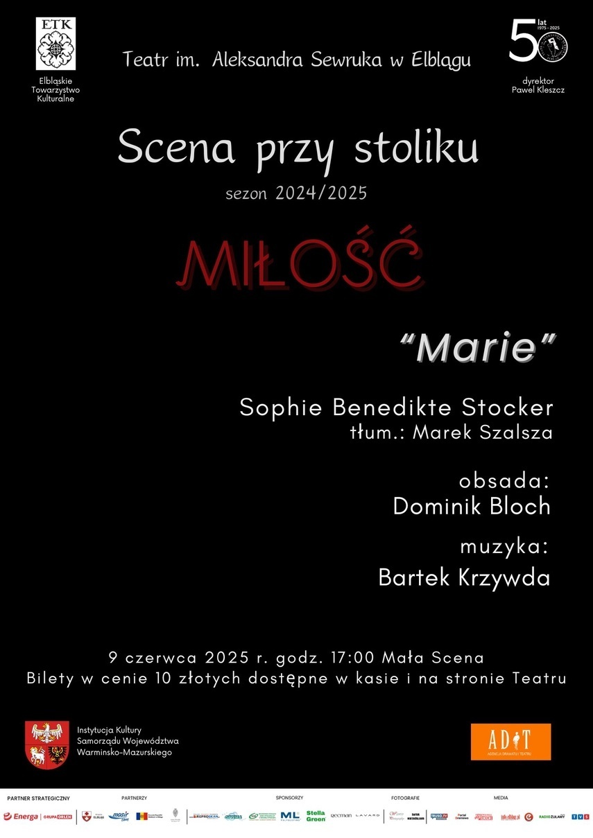 Elbląg, „Miłość” i „Marie” na Scenie przy stoliku Elbląg, „Miłość” i „Marie” na Scenie przy stoliku