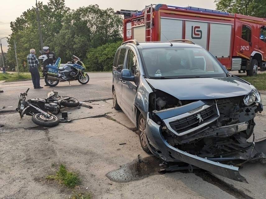 Elbląg, Wymusił pierwszeństwo motocykliście