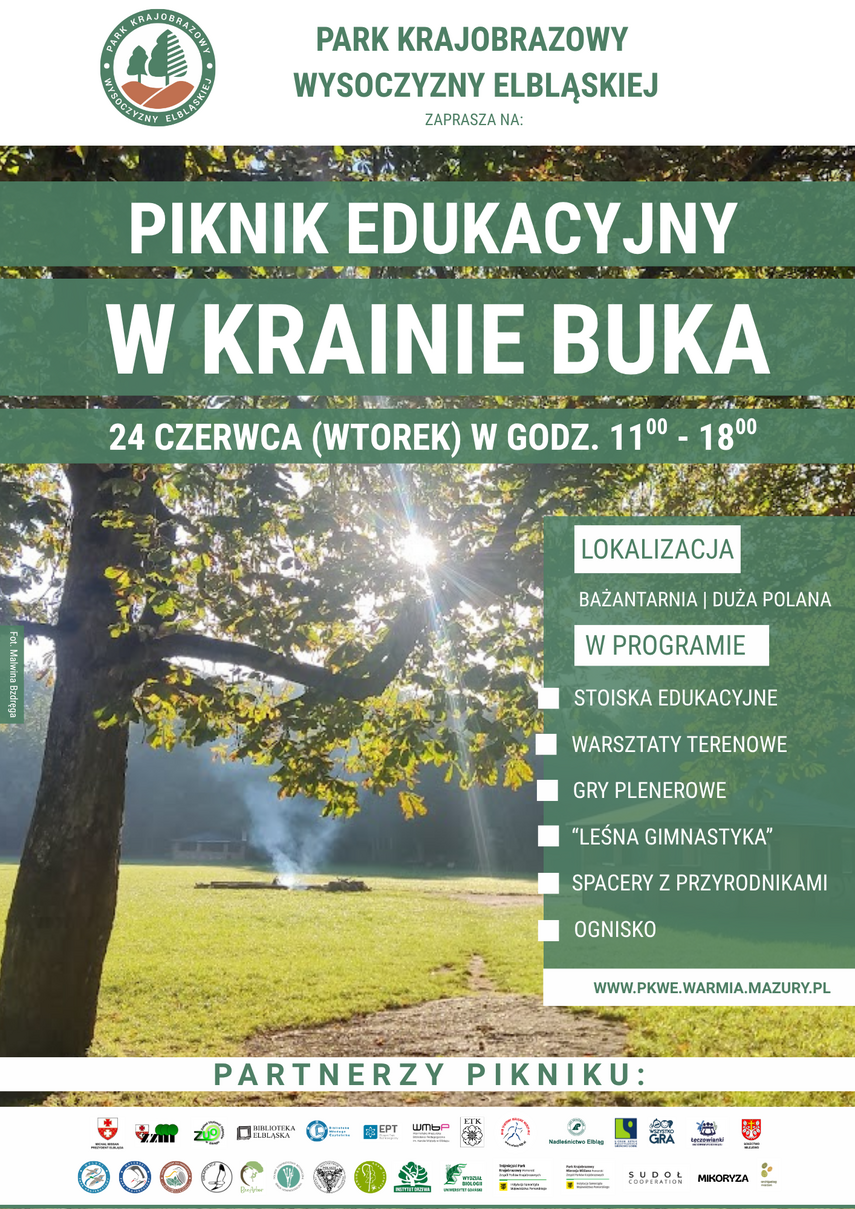 Elbląg, „W Krainie Buka” - piknik edukacyjny w Bażantarni!