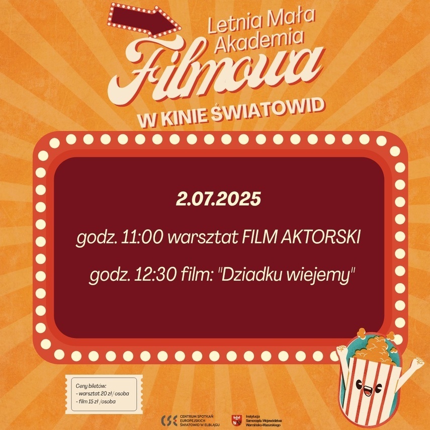 Elbląg, Letnia Mała Akademia Filmowa 2025 - pierwsze spotkanie już 2 lipca!