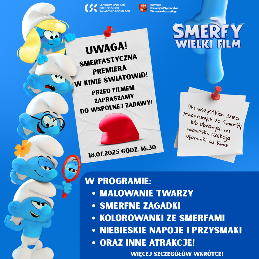 Elbląg, „Smerfy: Wielki Film”. Premiera w Światowidzie pełna niespodzianek