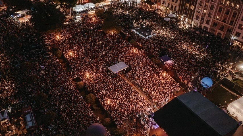 Elbląg, Piątkowe koncerty Dni Elbląga w ujęciu z drona,