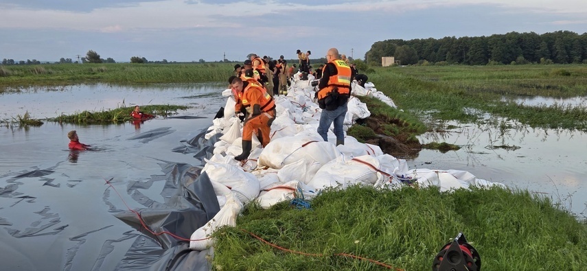 Elbląg, Uszczelniony wał w okolicach Świętego Gaju