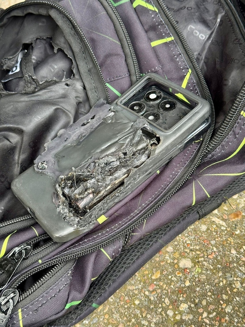 Elbląg, Telefon wybuchł w plecaku podczas lekcji Elbląg, Telefon wybuchł w plecaku podczas lekcji