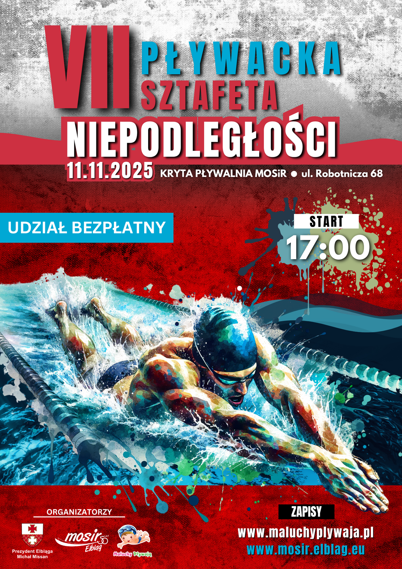 Elbląg, Weź udział w VII Pływackiej Sztafecie Niepodległości