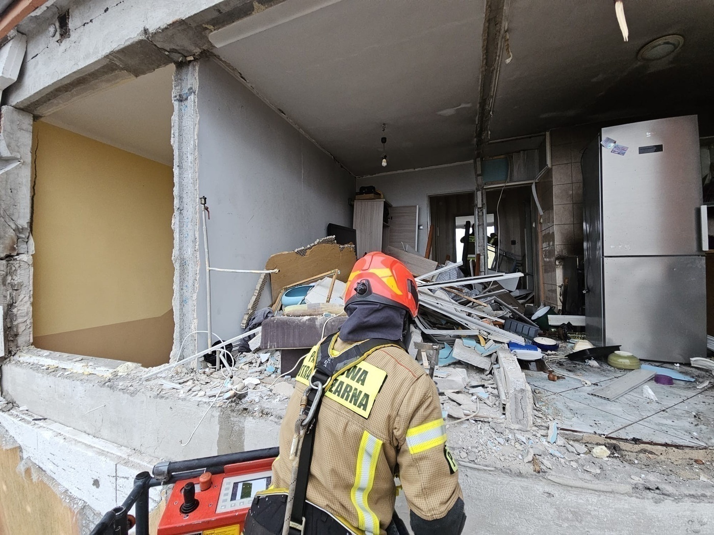 Elbląg, Akcja strażaków po wybuchu gazu,