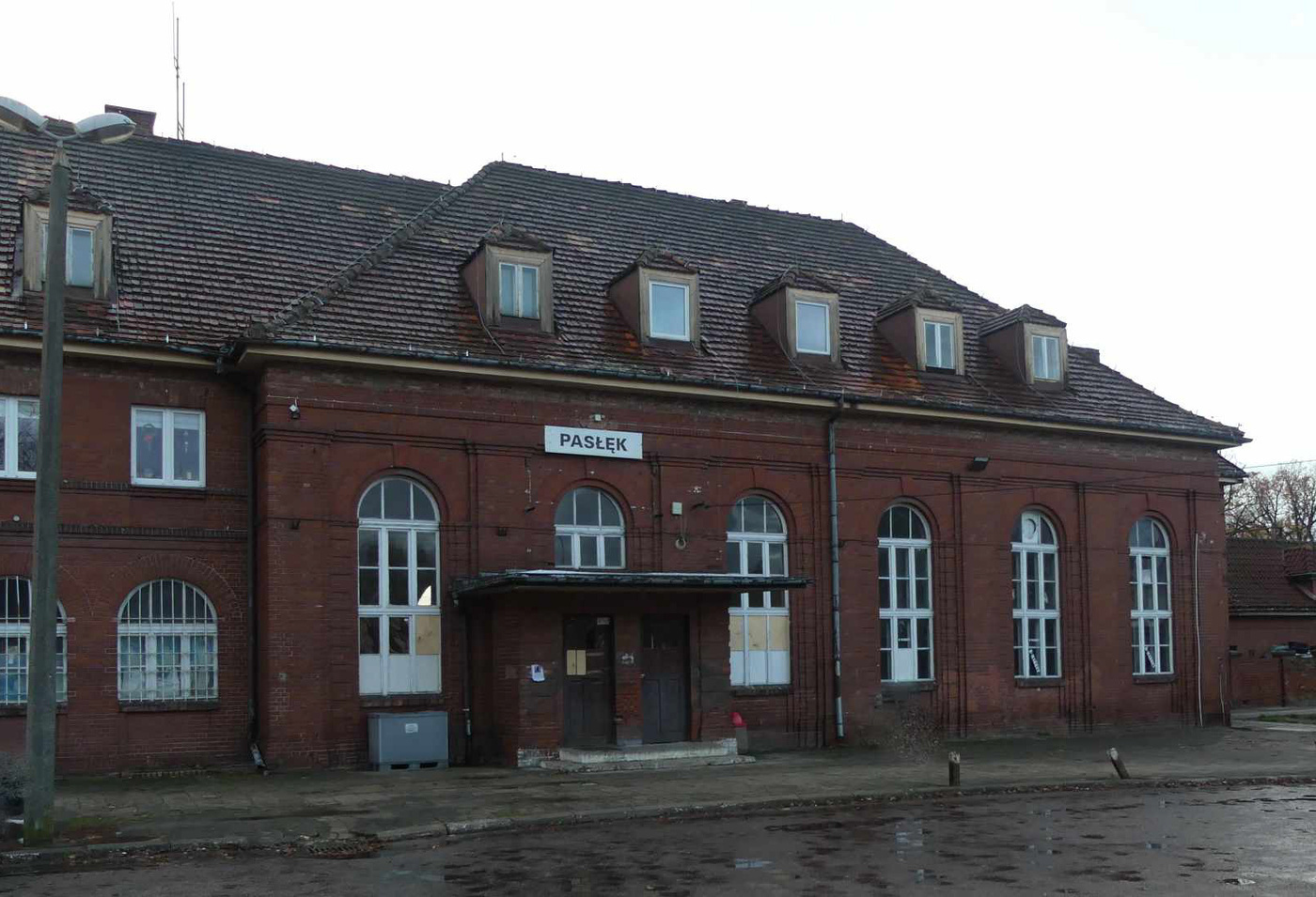 Elbląg, Dworzec kolejowy w Pasłęku,