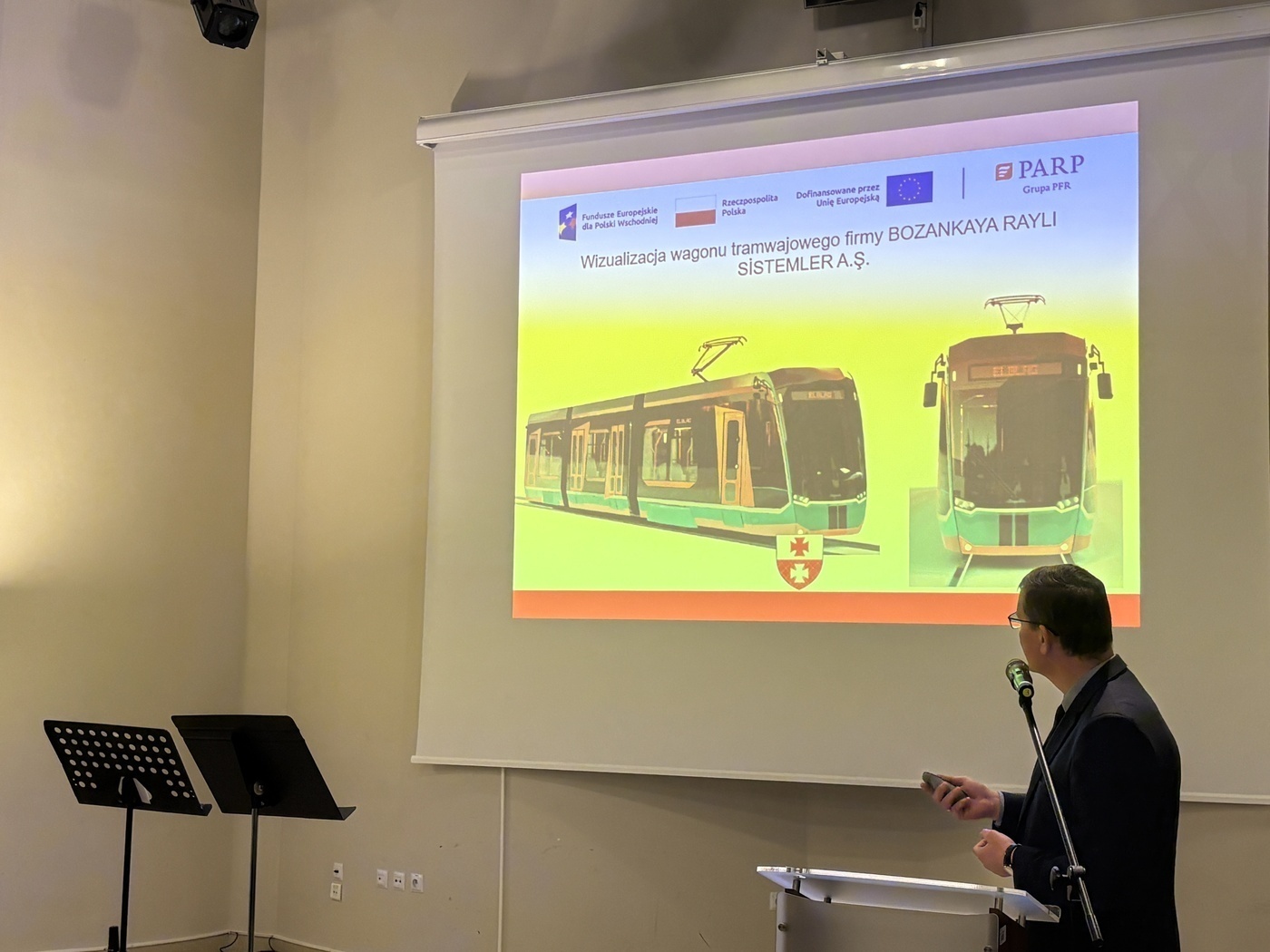 Elbląg, Na zdjęciu projekt nowych wagonów, które ma kupić miasto,